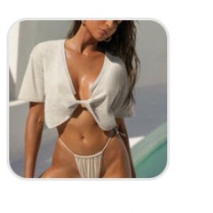 Joah Brown Cream Crop Top